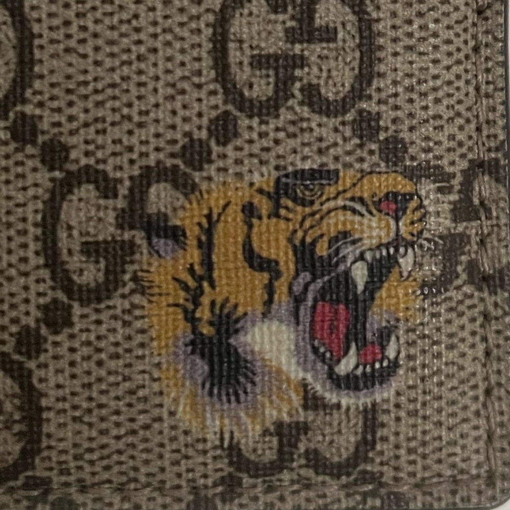 Gucci GG Supreme Monogram Tiger Print Card Holder Ltd Ed Dust bag,Box - Picture 3 of 15